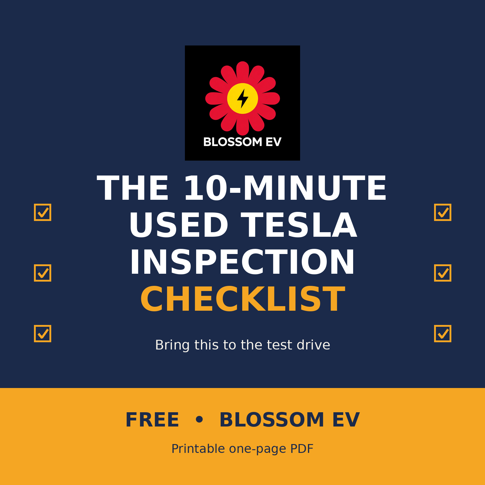 The 10-Minute Used Tesla Inspection Checklist cover