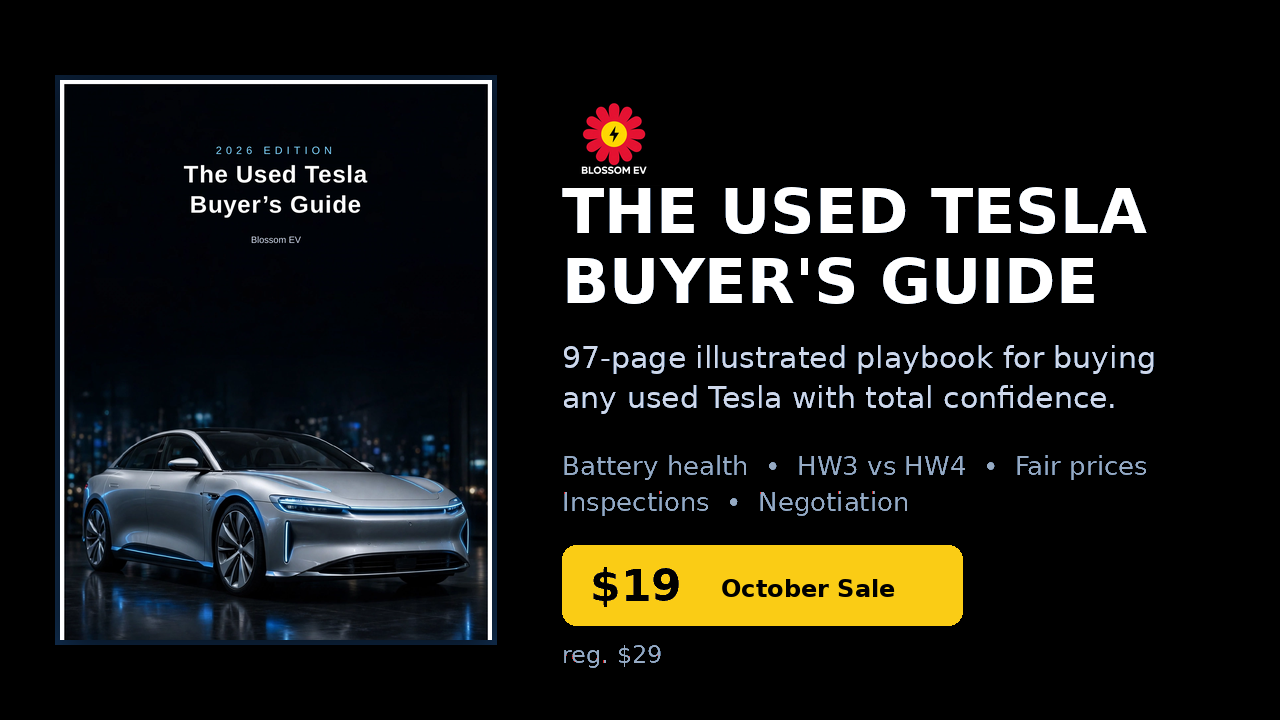 The Used Tesla Buyer's Guide — 2026 Edition cover
